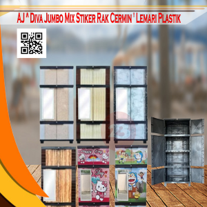 AJ ^ NEW DIVA JUMBO MIX STIKER CERMIN ' LEMARI PLASTIK